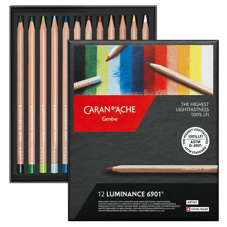 Caran d'Ache Luminance Colored Pencil Sets 12 or 20 count – ARCH