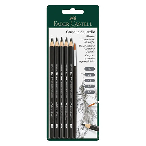 Faber-Castell Graphite Aquarelle Pencil set with Brush