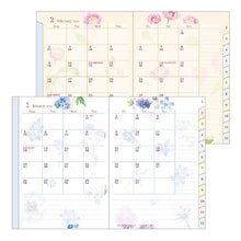 Midori 2026 A6 Pocket Diary Monthly/Weekly Country Time Flower