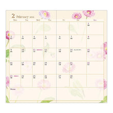 Midori 2026 Slim Pocket Diary (Monthly) Country Time Flower