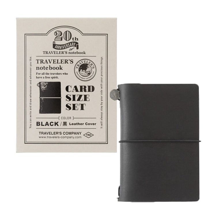 TRAVELER'S Notebook Card Size 20th Anniversary Set, Black – ARCH