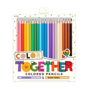 Ooly Color Together Classic & Skin Tone Colored Pencil, Set of 24