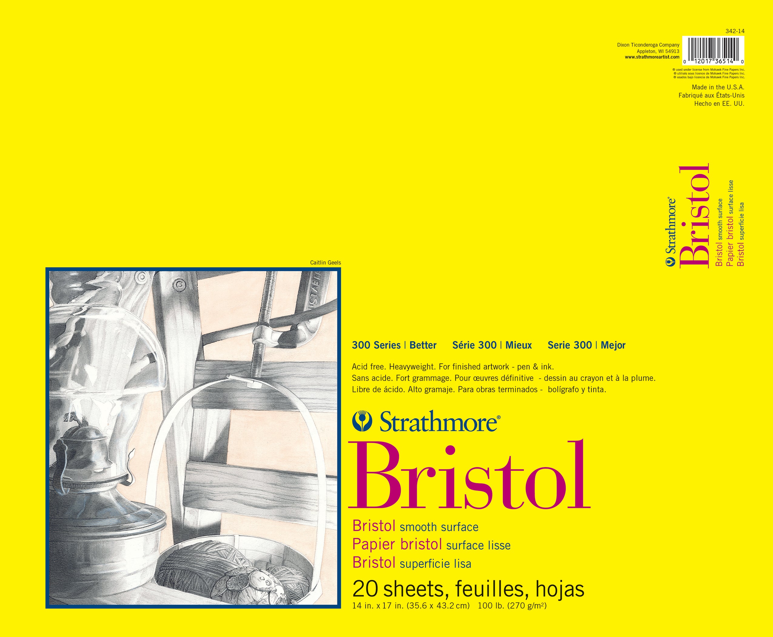 Strathmore 300 Series Bristol Paper Pad - Smooth Surface – K. A. Artist Shop