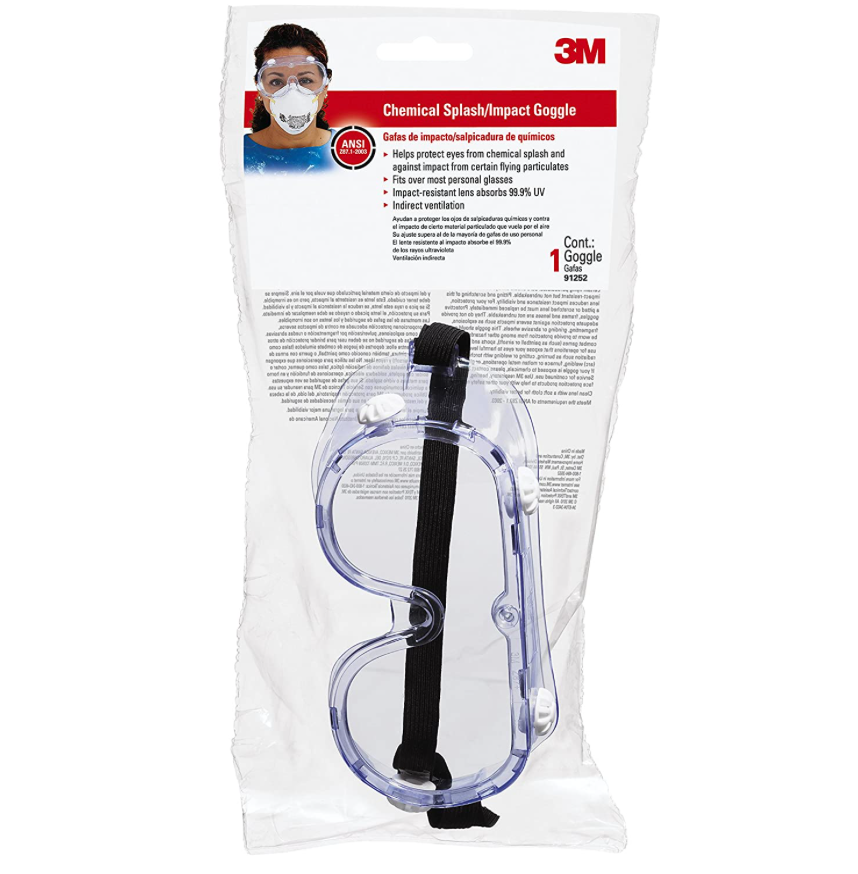 impact goggles 3M Chemical Splash / Impact Goggles – ARCH Art Supplies