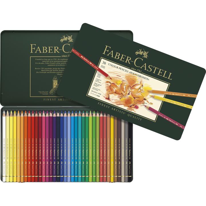 Faber-Castell Polychromos Colored Pencil Set - 12 Assorted Colors