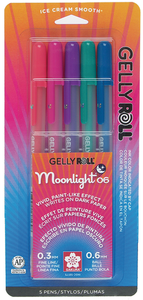 Sakura Gelly Roll Moonlight "Dusk" Pen Set, Fine Line, 5 Colors