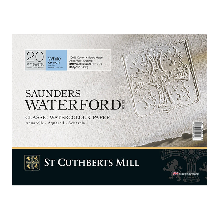 St Cuthberts Mill : Millford : Watercolor Paper Block : 300gsm : 9x12in :  20 Sheets : Cold Pressed - St Cuthberts Mill - Brands
