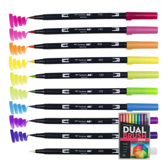 Tombow Dual Brush Pens- Landscape Set of 10