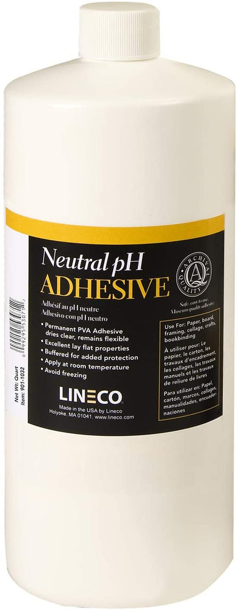  Books By Hand, PH Neutral PVA Adhesive, Acid-free,  Water-Soluble, Dries Clear, Archival Quality PVA Formula, for Bookbinding,  Book Repair, Framing, Collages, Paper Art and Crafts - 8 Ounce
