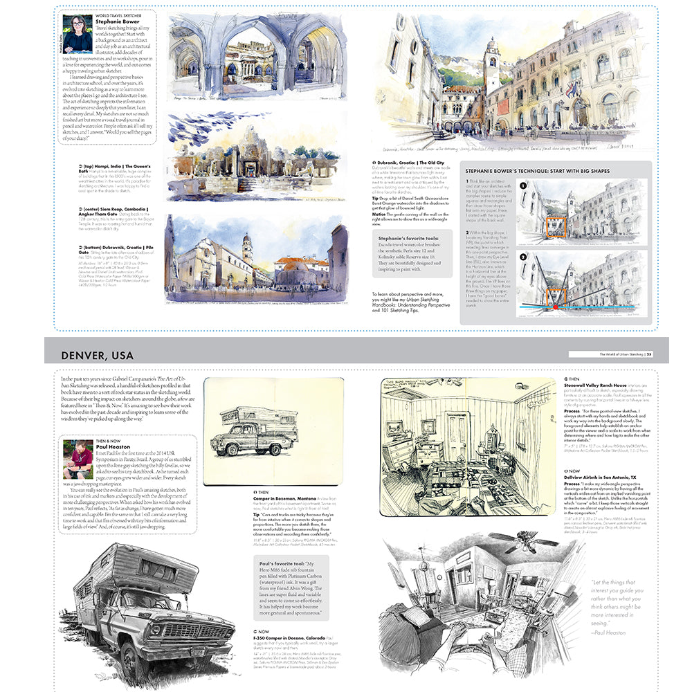 The World of Urban Sketching by Stephanie Bower – ARCH Art Supplies