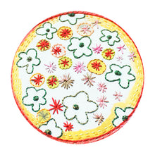 Dropcloth Colorburst! Pansy Printed Embroidery Sampler