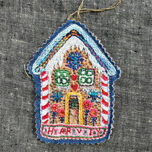 Dropcloth DIY Embroidered Gingerbread House Ornaments Kit / 4 designs