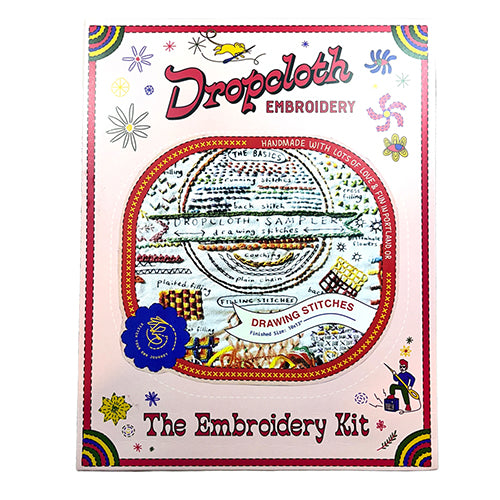 Dropcloth Drawing Stitches Embroidery Sampler Kit