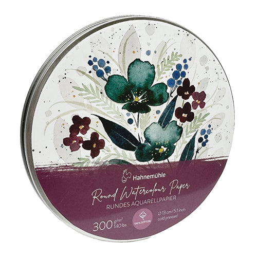 Hahnemühle Round Watercolour Paper in Tin 30 sheets