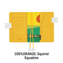 Hobonichi Original Book and Cover, A6, 100%ORANGE Squirrel Squadron