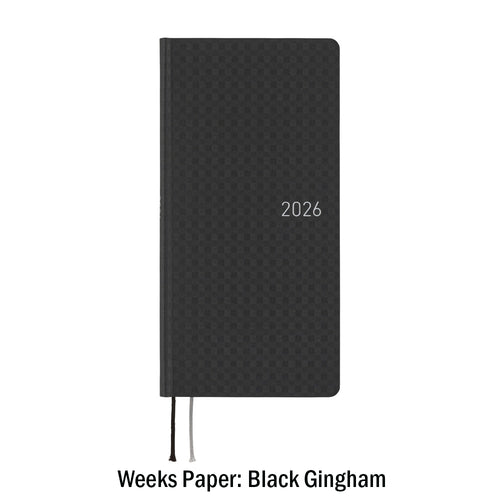 Hobonichi Techo Weeks 2026 - Paper Series: Black Gingham