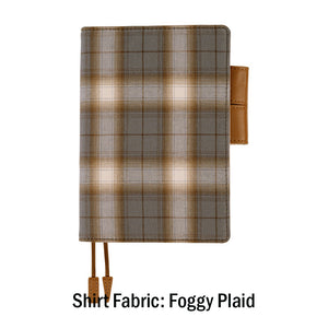 Hobonichi Original Book and Cover, A6, Shirt Fabric: Foggy Plaid