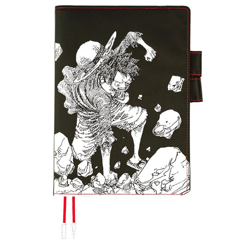Hobonichi Techo Cousin Book and Cover, A5, ONE PIECE magazine: Straw Hat Luffy (Black)