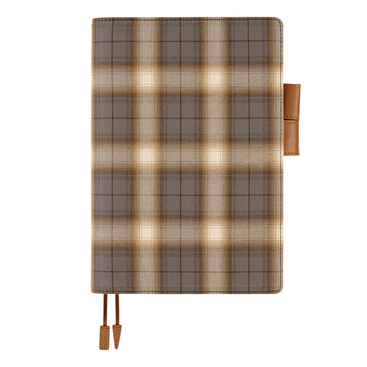 Hobonichi Techo Cousin Book and Cover, A5, Shirt Fabric: Foggy Plaid