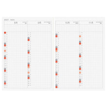 Hobonichi Techo 2027 Japanese Original Avec Books A6 size / Daily 6-month x 2 book set / Jan start / Mon start