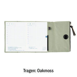 Hobonichi Original Book and Cover, Tragen, A6, Oakmoss
