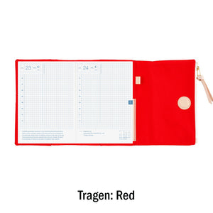 Hobonichi Original Book and Cover, Tragen, A6, Red