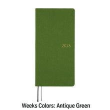 Hobonichi Techo Weeks 2026 - Colors: Antique Green