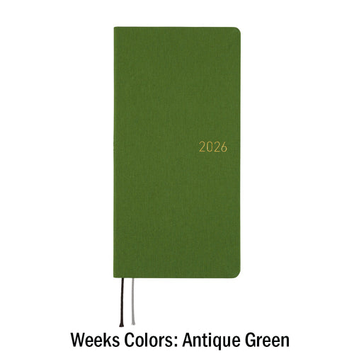 Hobonichi Techo Weeks 2026 - Colors: Antique Green