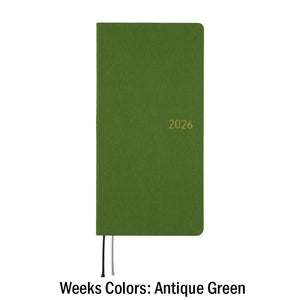 Hobonichi Techo Weeks 2026 - Colors: Antique Green