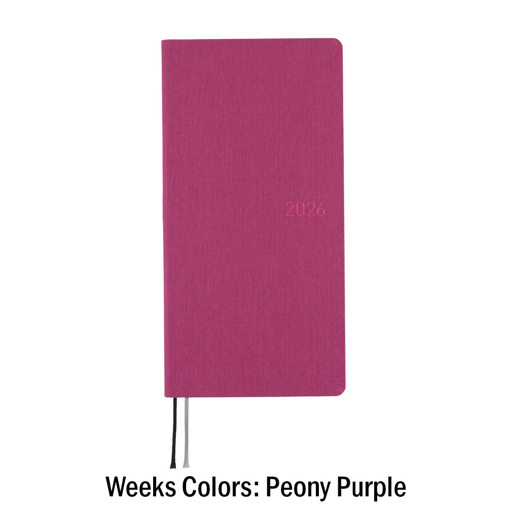 Hobonichi Techo Weeks 2026 - Colors: Peony Purple