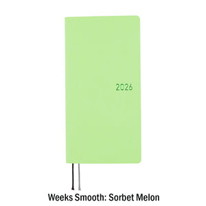 Hobonichi Techo Weeks 2026 - Smooth Series: Melon Sorbet