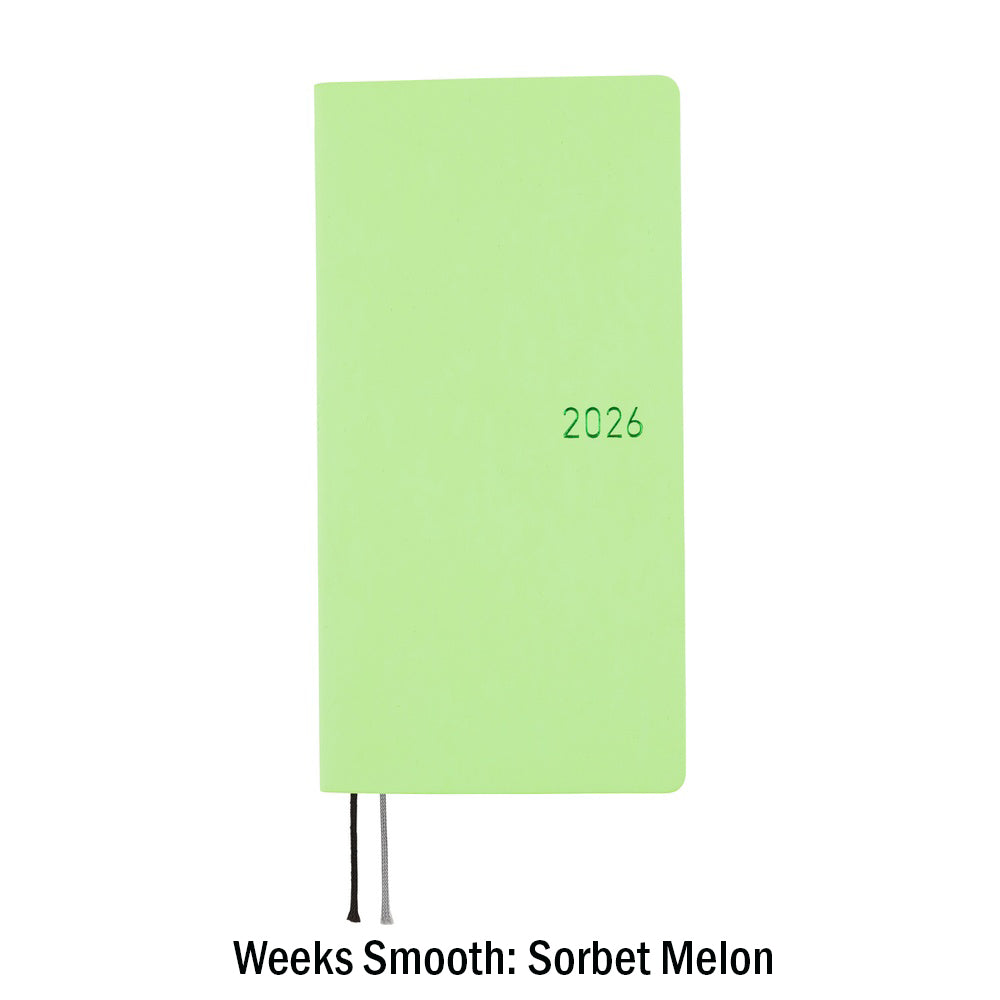 Hobonichi Techo Weeks 2026 - Smooth Series: Melon Sorbet