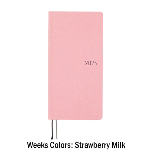 Hobonichi Techo Weeks 2026 - Colors: Strawberry Milk
