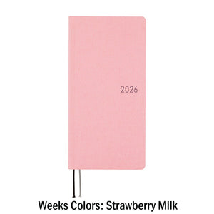 Hobonichi Techo Weeks 2026 - Colors: Strawberry Milk