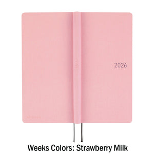 Hobonichi Techo Weeks 2026 - Colors: Strawberry Milk