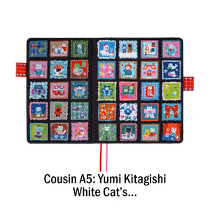 Hobonichi Techo Cousin Book and Cover, A5, Yumi Kitagishi: White Cat’s Daily Life