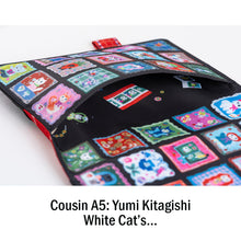 Hobonichi Techo Cousin Book and Cover, A5, Yumi Kitagishi: White Cat’s Daily Life