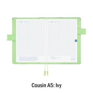 Hobonichi Techo Cousin Book and Cover, A5, Ivy Forest