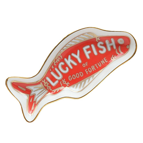 Fortune Fish Porcelain Trinket Dish