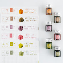 Kakimori x TSUKI no IRO: Mini Ink Bottle Set (Jan-Jun) set of 6