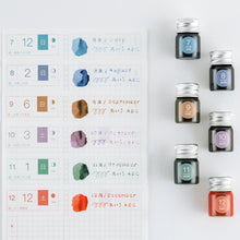 Kakimori x TSUKI no IRO: Mini Ink Bottle Set (Jul-Dec) set of 6