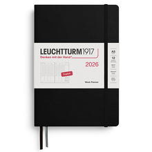 LEUCHTTURM1917 A5 Weekly Planner + Notebook 2026, Black