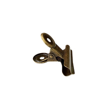 Metal Binder Clip in Antiqued Brass Finish in 2 sizes
