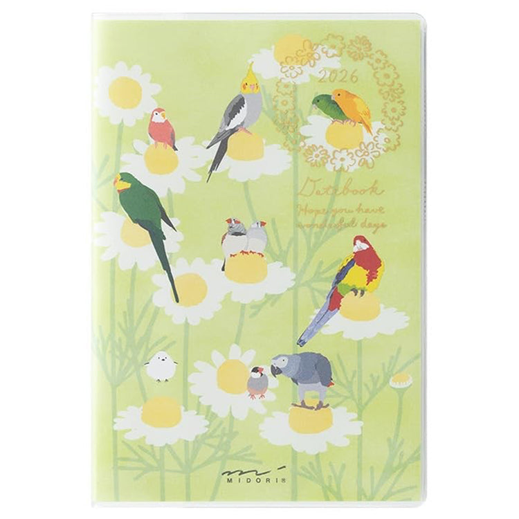 Midori 2026 A6 Pocket Diary Monthly/Weekly Bird