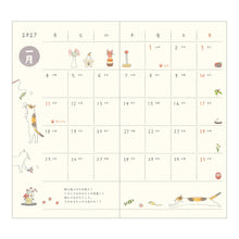 Midori Pocket Diary Slim Cat 2027