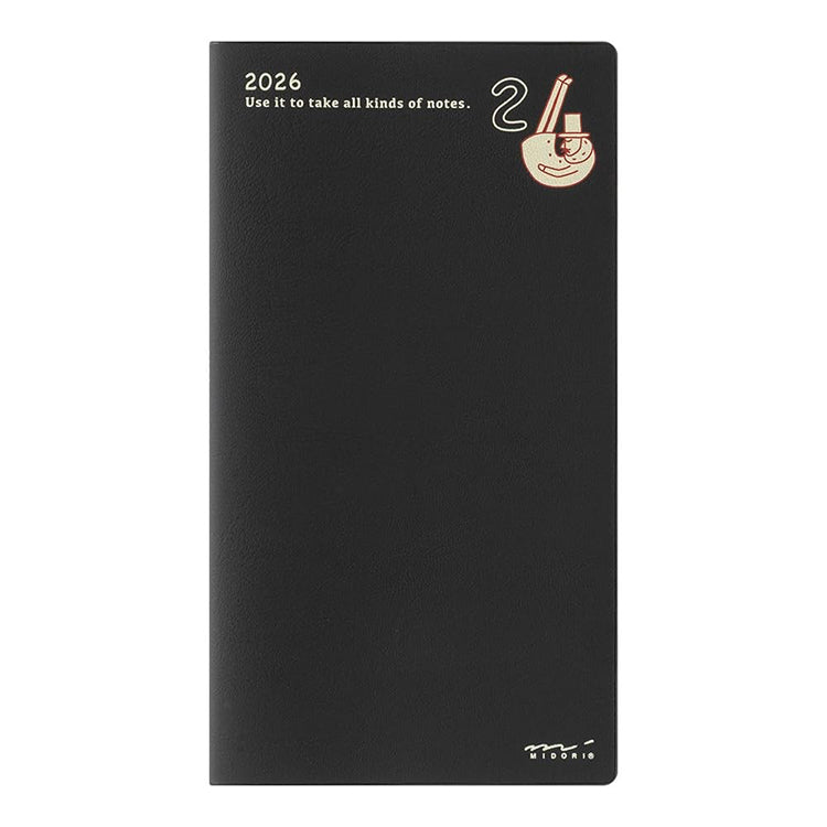 Midori 2026 Slim Pocket Diary (Monthly) Ojisan