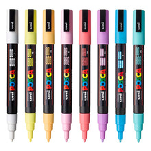 POSCA Paint Markers, PC-3M Fine Tip Set of 8, *Soft Colors*