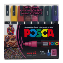 POSCA Paint Markers, Dark Shades, PC-5M Medium Set of 8