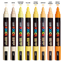 POSCA Paint Markers, Yellow Shades, PC-5M Medium Set of 8