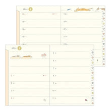 Midori 2026 A6 Pocket Diary Monthly/Weekly Cat